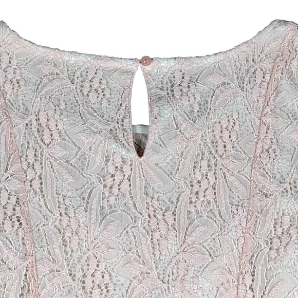 Anthropologie Maeve Small Blush Pink Boho Embroidered Lace Dress - Picture 7 of 13